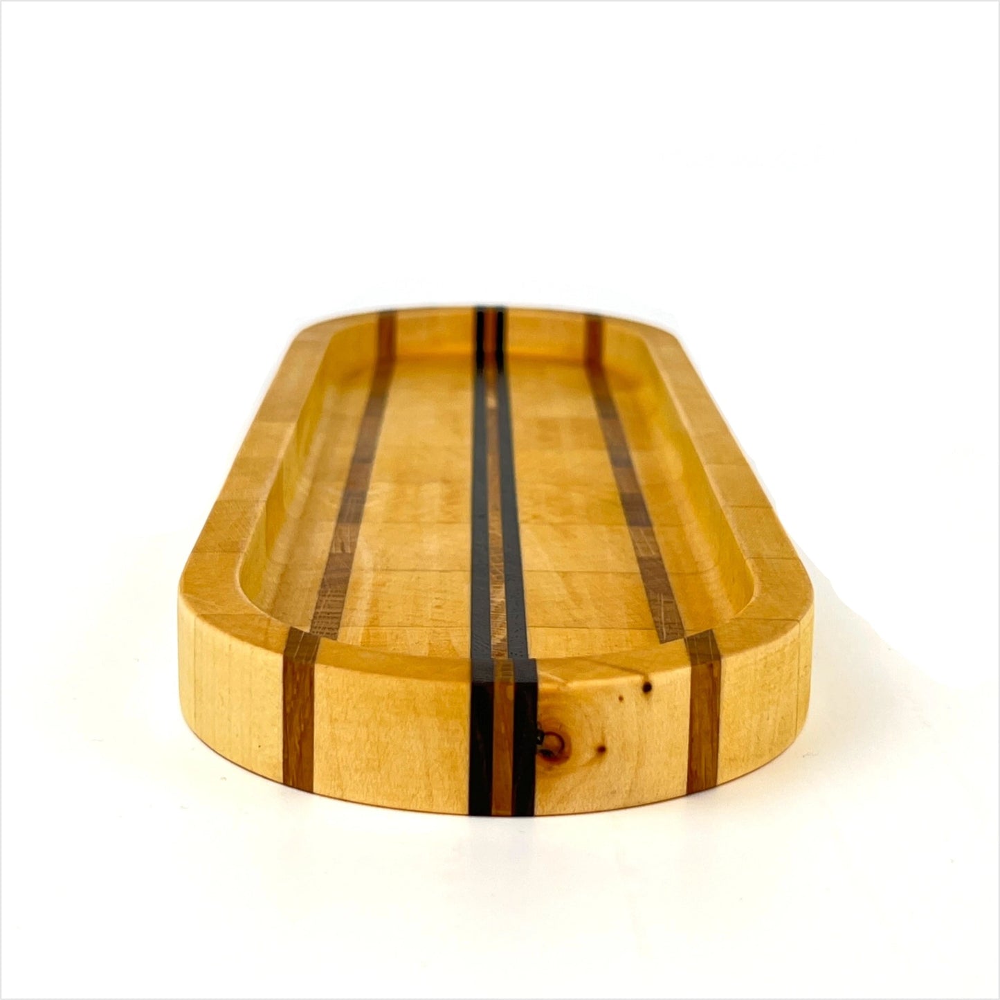Stirnholz-Schale aus Ahorn, Eiche und Wenge